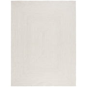 SAFAVIEH Braided Gino Distressed Machine Washable Reversible Area Rug, Ivory/Light Grey, 8' x 10'